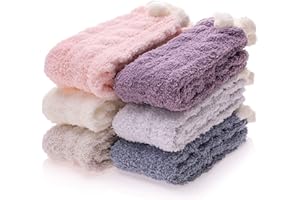 ProEtrade Fuzzy Socks for Women Fluffy Cozy Warm Winter Fleece Slipper Cabin Plush Socks