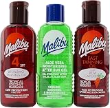 Malibu Sun Protection SPF 4 Fast Bronzing Tanning Oil with Aloe Vera After Sun view 1