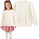 Curipeer Toddler Girls Knit Pullover Sweater,Long Sleeve | Soft and Warm Farbic,Spring and Fall Daily Casual Wear,for Little Girls