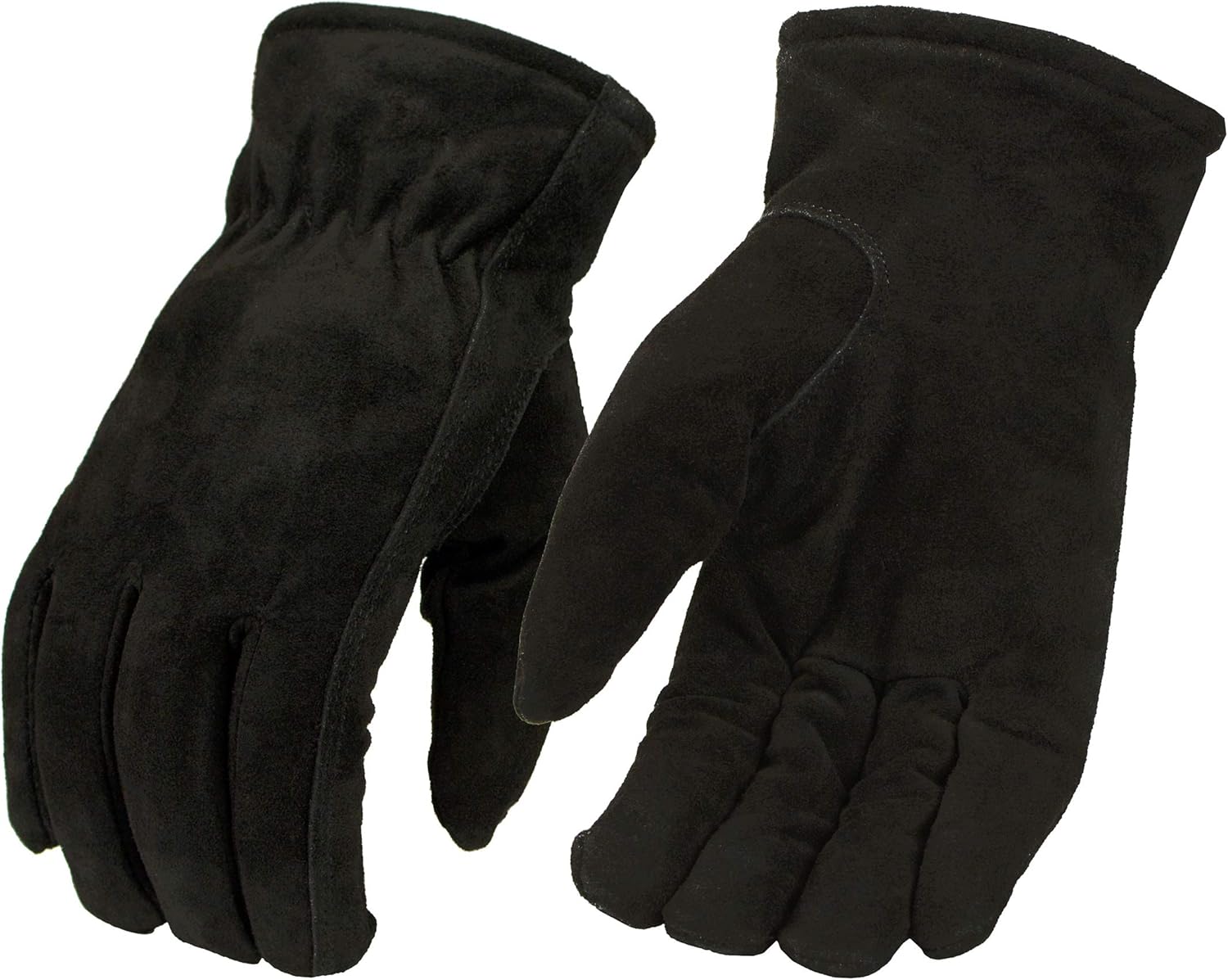 North American TradingMen's Black Thermal Lined Deer Suede Gloves