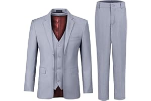 JPF Boy's Formal Suit Set Slim Fit Kids Tuxedo Suits for Wedding Teen Toddler Boy Dress Suit Outfit