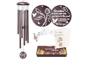 SYNHONTY Gifts for Grandma, 25''Wind Chimes, Grandma Birthday Gifts for Grandmother from Granddaughter Grandson Grandkids, Mothers Day, Thanksgiving, Christmas Day Gift Ideas for Love Rreminder