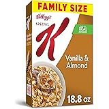 Kellogg's Special K, Breakfast Cereal, Vanilla and Almond, Made with Real Almonds, Family Size, 18.8oz Box