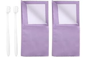 4pcs Jewelry Cleaning Kit, 2 Silver Polishing Cloth & 2 Soft Brush for All Jewelry Silver Gold Diamonds Rings Chains Scratch 