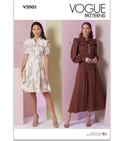 Step By Step Simple Dress Pattern For Beginners V2048 (PDF) Vogue Patterns  Misses' Evening Dress In