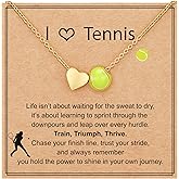 ESPVO Softball/Soccer/Volleyball/Basketball Necklace for Girls Women, Sports Accessories Jewelry Gift for Lovers 16+3 Inches
