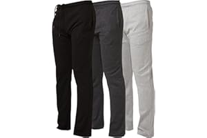 Ultra Performance 3 Pack Mens Sweatpants, Wide Leg Open Bottom Lounge Sweat Pants for Men