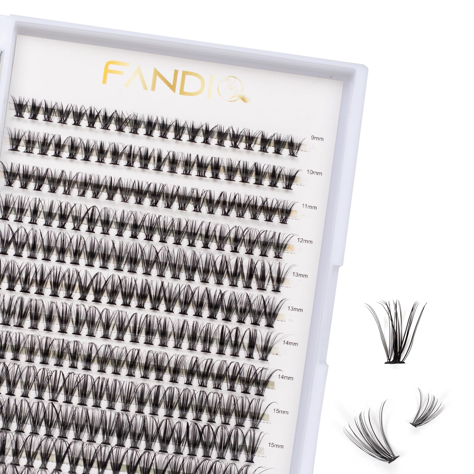 Individual Lashes Cluster Lashes D Curl，30D 9-16Mixed 240 Clusters DIY Eyelash Extension False Lashes Individual False Lashes for Personal Use at Home(30D-0.07D,9-16mix)