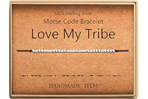 KGBNCIE Morse Code Bracelet for Women Sterling Silver Beads on Silk Cord Secret Message Fuck Friendship Inspirational Encouragement Bracelet Gift for Her