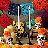Chengu 2 Pcs Day of The Dead Tealight Candle Holder DÃa De Los Muertos Butterfly Retro Iron Tea Light Candle Holder for Home Tabletop Decor Day of The Dead Altar Decoration Halloween Party Favors