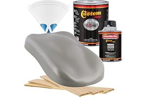 Custom Shop - Dove Gray - Hot Rod Flatz Flat Matte Satin Urethane Auto Paint - Complete Quart Paint Kit - Professional Low Sheen Automotive, Car Truck Coating, 4:1 Mix Ratio