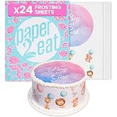 paper2eat Frosting Sheets 8.5"x11" 24ct White Edible Icing - Kosher
