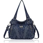 Purses and Handbags Women Fashion Tote Bag Shoulder Bags Top Handle Satchel Purses Washed Synthetic Leather Handbag