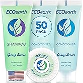 EcoEarth Soap, Shampoo and Conditioner Set (1 oz each, 150 Pieces, Spring Breeze), Hotel Travel Size Body Soaps Kit, Delight Guests with Revitalizing & Refreshing Hospitality Toiletries in Bulk