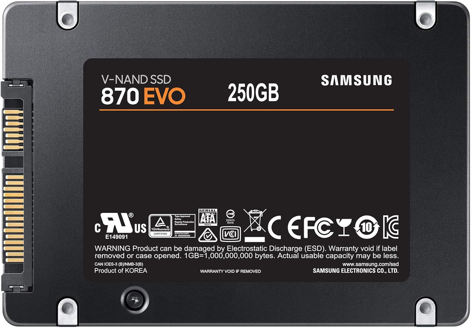 Samsung SSD 870 EVO, 250 GB, Form Factor 2.5 Inch, Intelligent Turbo Write, Magician 6 Software, Noir, 250GB - Image 4