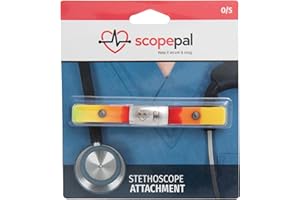 ScopePal Clip for Stethoscopes, Stethoscope Clip for Doctors, Nurses, Medical Students, Stethoscope Accessory Compatible with 3M Littmann Classic III, Lightweight II S.E, and More, Rainbow