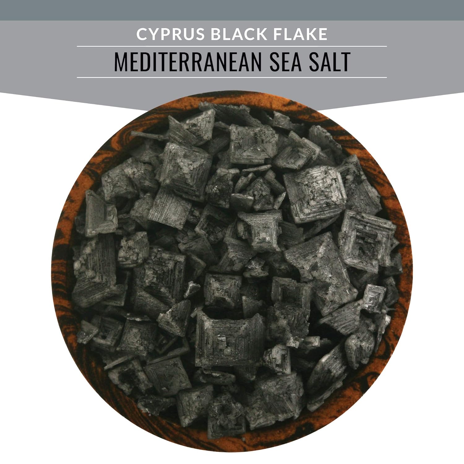 SaltWorks Cyprus Black Mediterranean Sea Salt Flakes, Artisan Zip-Top Pouch, 2.5 Ounce : Grocery & Gourmet Food