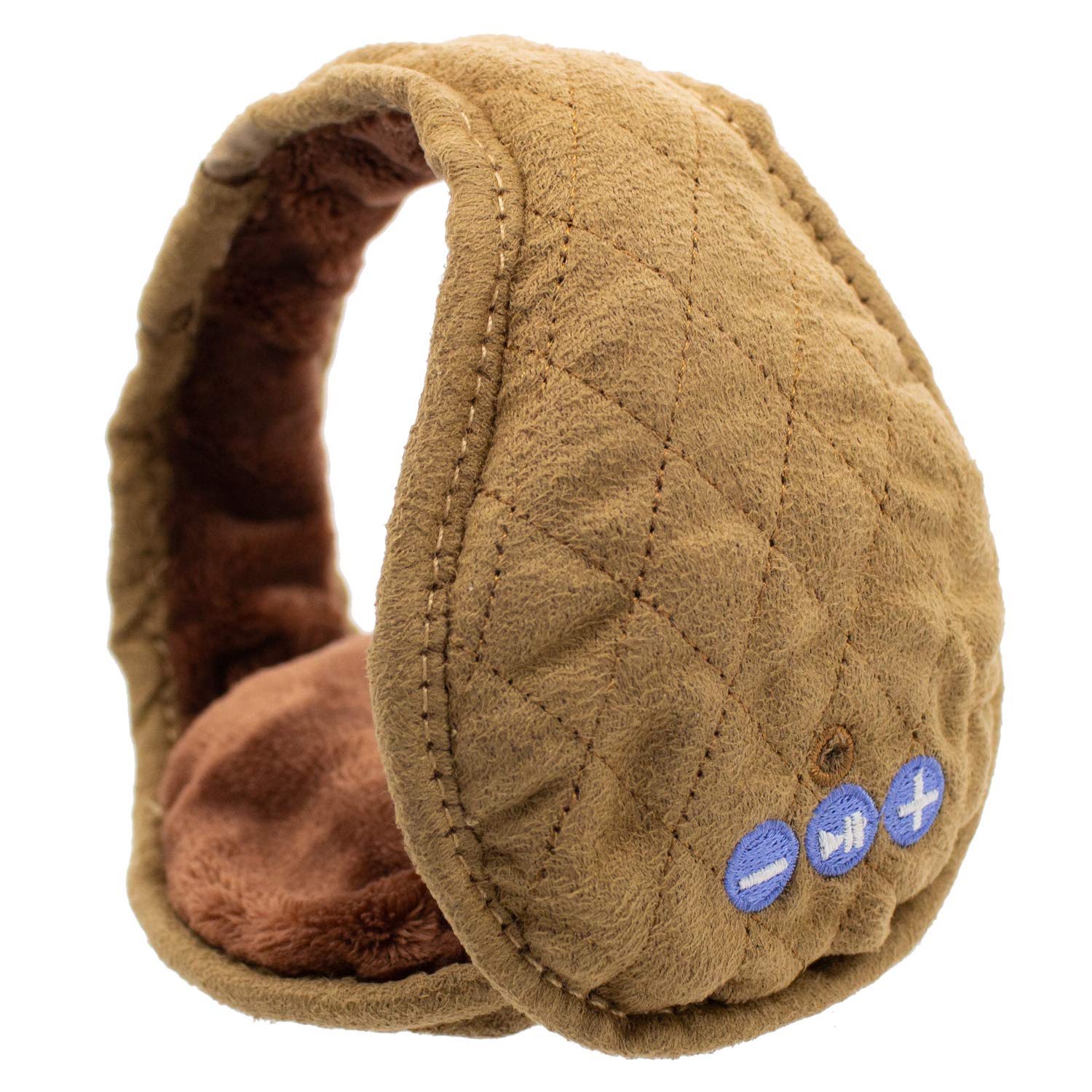 Bluetooth Earmuff Headphones, Caramel Suede, Listen to Amazon.in