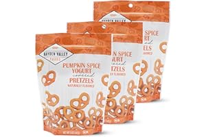 Hayden Valley Foods Pumpkin Spice Yogurt Covered Pretzels - 5 oz Bags (Pack of 3) - No Artificial Flavors, Preservatives or Colors