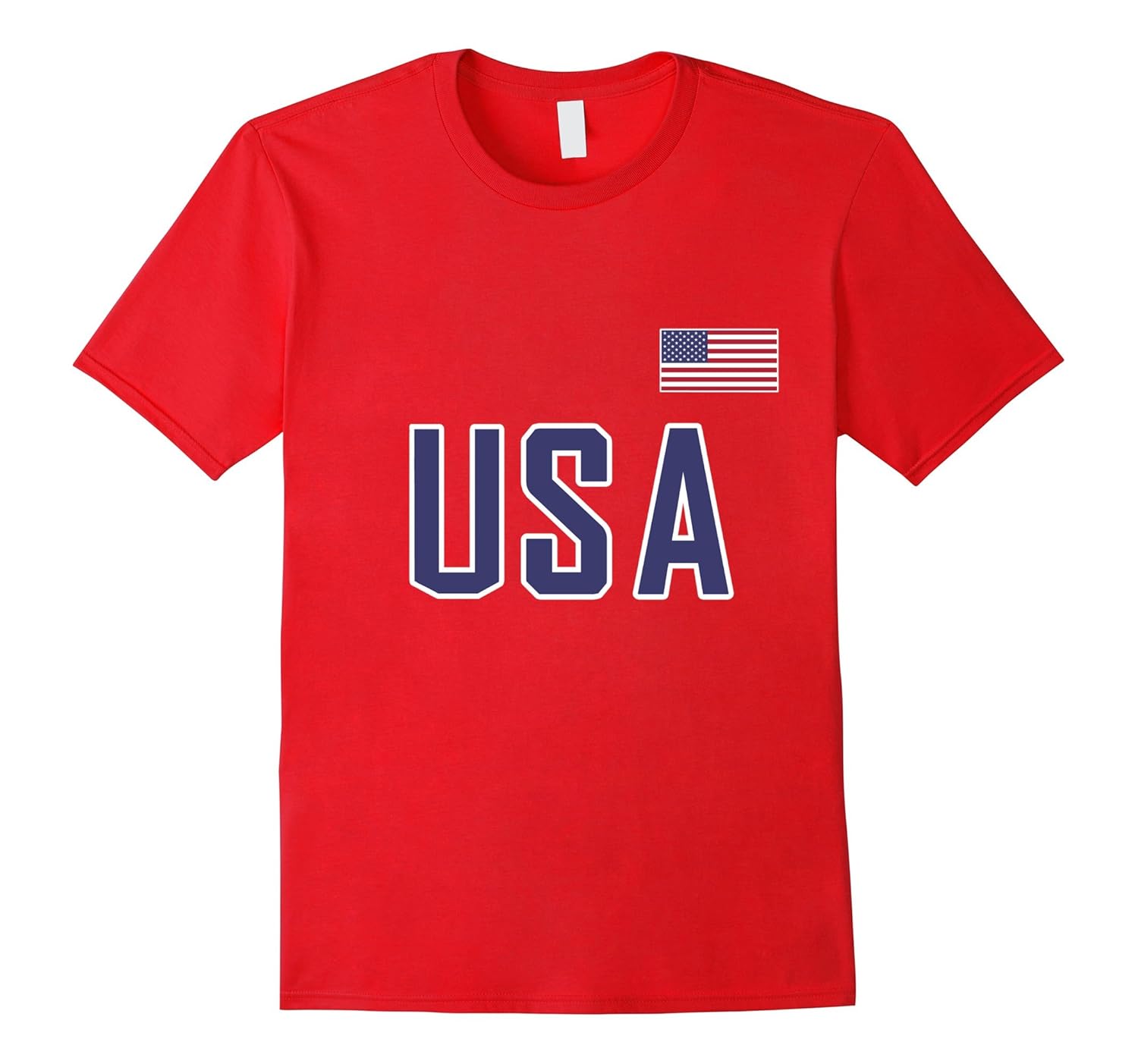 USA American Flag Pocket T-shirt Cool Patriotic Top Tee-Rose