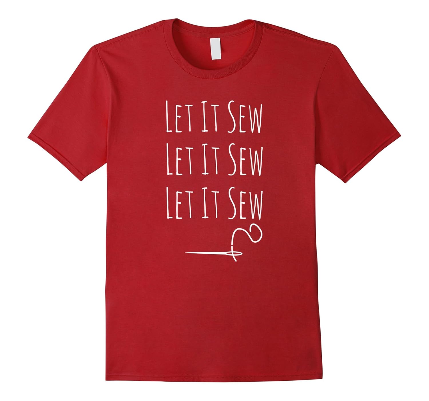 Let It Sew Christmas Pun T Shirt for Sewist Sewer Seamstress-ANZ