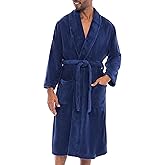 Alexander Del Rossa Mens Robe Plush, Bath Robe for Men, Lightweight Robes, Warm Fleece Bathrobe
