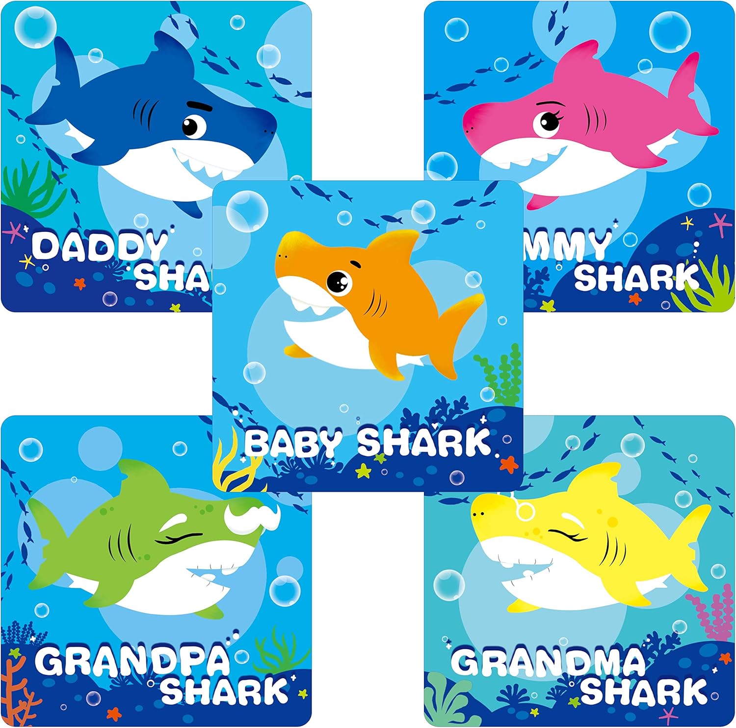 Amazon Com 0 Pcs Shark Family Birthday Event Party Stickers Supplies Each Measures 2 5 X 2 5 Kitchen Dining Amazon Com 0 Pcs Shark Family Birthday Event Party Stickers Supplies Each Measures 2 5 X 2 5 Kitchen Dining
