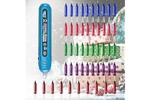 allsun Christmas Light Tester with 50pcs 2.5V Bulbs, Non-Contact Voltage Tester and Repair Tool, 12-600Vac Christmas Tree Light Tester for Holiday String Lights, Bulb and Fuse Checker