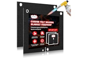kaidun Welding Blanket Fireproof, 2 Pieces of 12'' x 12'' Opening Shape Heat Shield Mat for Plumbing Brazing Soldering Copper