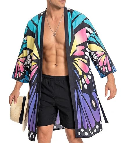 japanese dressing gown mens thefancypumpkin Men's Style Robes Pure Cotton Kimono Pajamas Bathrobes-Gray at Amazon Men's Clothing store Mother of the Bride Sizes:5T Elevate your loungewear with manly