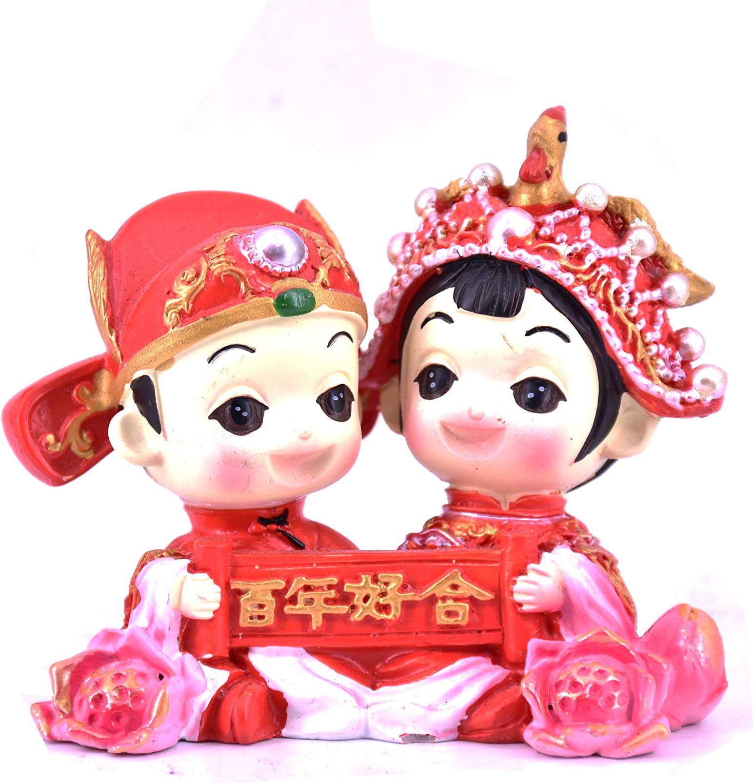 Feng Shui Wedding Couple Statue Figurine Marriage Luck Wedding Gift (002)