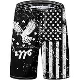 FT FENTENG Mens Swim Trunks Quick Dry Board Shorts with Mesh Lining, Breathable Surf Beach Shorts Swimwear Bathing Suits