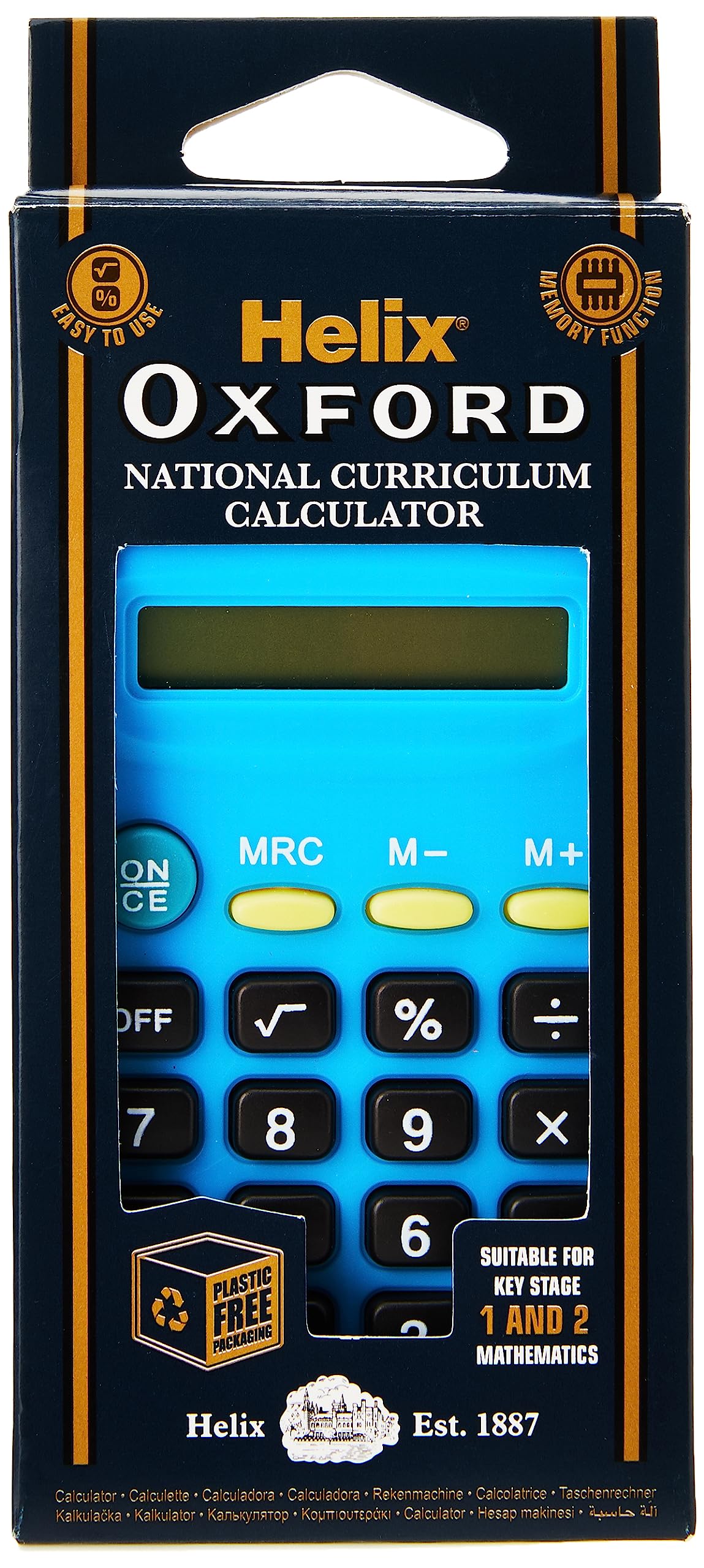 Helix Oxford Basic Calculator - Blue
