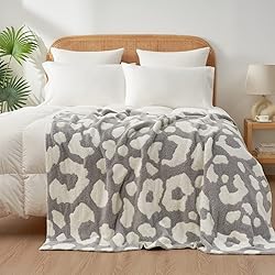 Snuggle Sac Leopard Blanket Twin Size, Reversible
