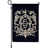 Gothic Halloween Garden Flag, Art Welcome Vertical Garden Flag, Double Sided 12 ×18 Inch, Gothic Yard Garden Outdoor Decor, Gothic Macabre Outdoor Decor