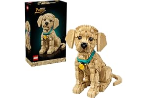 LEGO Icons Golden Retriever Puppy Building Set for Adults, Ages 18+ - Gift for Mothers Day - Decor for Home, Bedroom, or Book