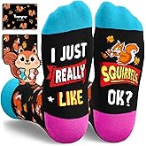 HAPPYPOP Funny Socks for Men Women - Elelphant Cat Gifts, Moose Koala Fox Socks for Teens