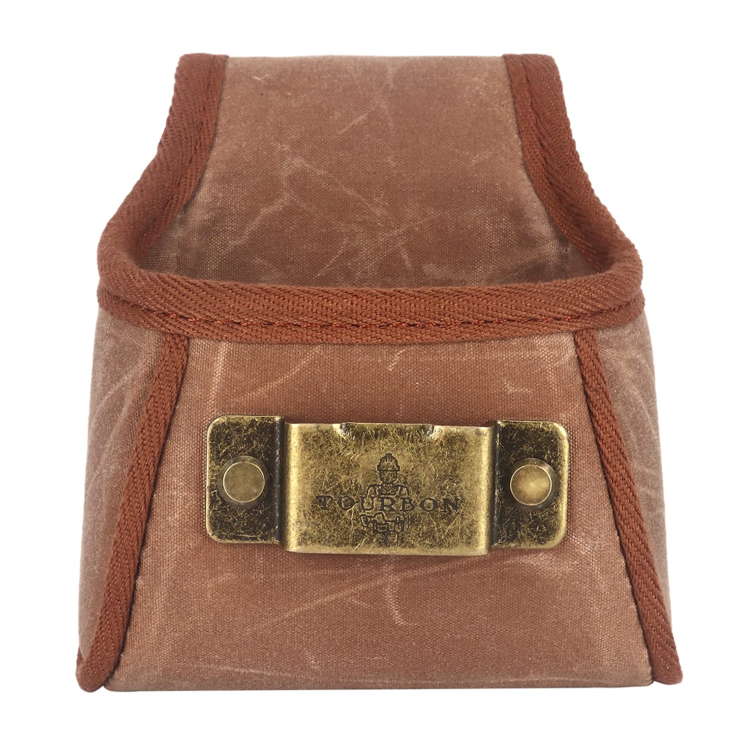 TOURBON Wax Canvas Nail Pouch Carpenters Tool Bag Tape Measures Holder