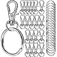 LEOBRO Keychains, 40PCS Key Rings and Keychain Clip, Key Chain Ring and Key Chain Hooks, Keychain Making Kit, for DIY Crafts