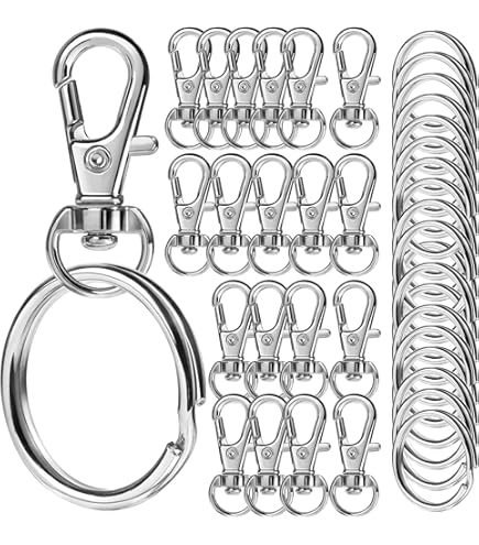 Amazon.com: 5 Set Key Chain Key Rings Metal Swivel Clasps Snap-On