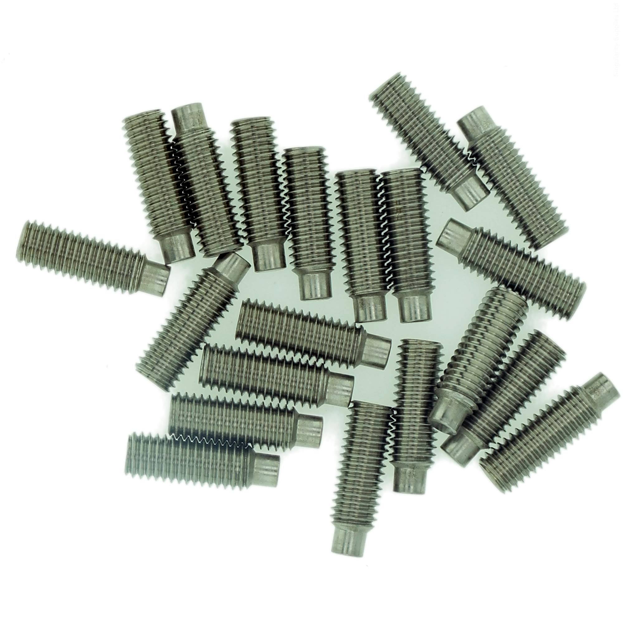 M2 (2mm x 10mm) Hex Socket Grub Screw (Dog Point) - Stainless Steel (A2) (Pack of 20)
