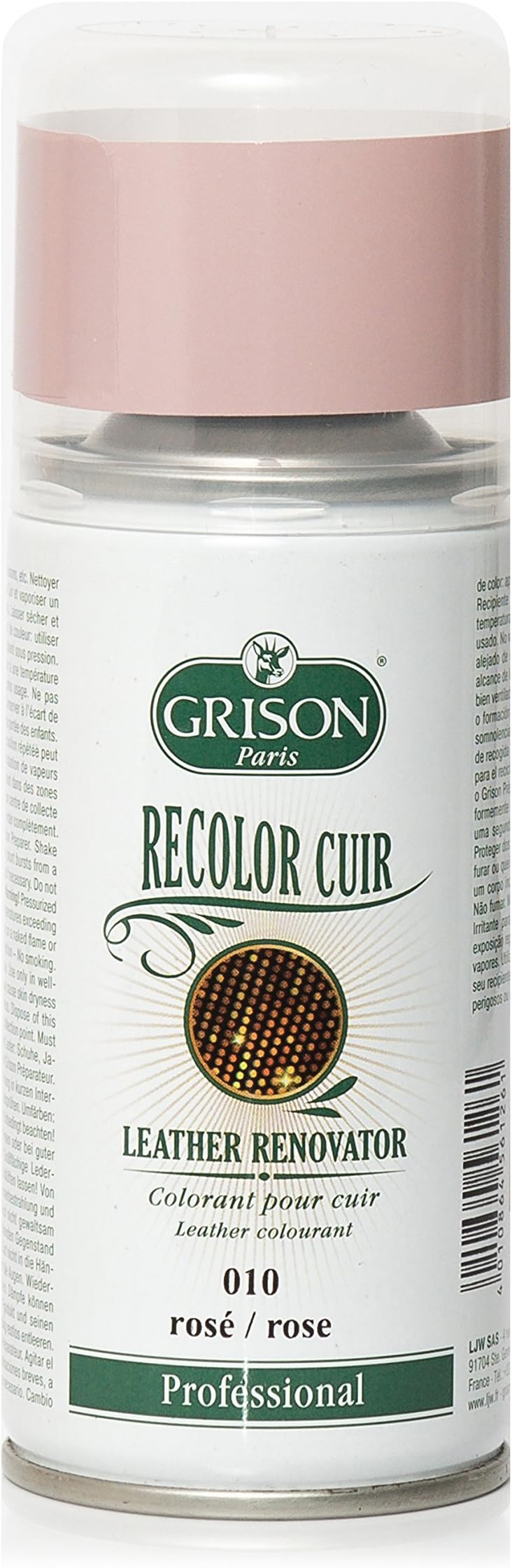 Grison Leather Colour Restorer/Renovator vinyl Spray/Sofa/Shoes/Seats/Handbags (Rose)