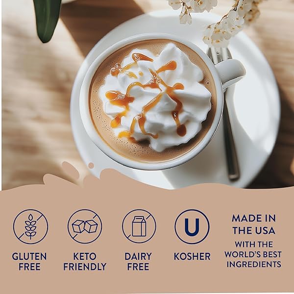 JORDAN’S SKINNY SYRUPS SUGAR FREE COFFEE SYRUP, VANILLA CARAMEL CREME FLAVOR DRINK MIX, ZERO CALORIE FLAVORING FOR CHAI LATTE, PROTEIN SHAKE, FOOD & MORE, KETO FRIENDLY, 25.4 FL OZ (PACK OF 1)