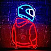 Motorcyclist Neon Sign for Wall Decor Dimmable Motorcycle Neon Light Suitable for Garage Motorcycle Shop Man Cave Game Room Birthday Gift for Man Size16.5 * 10.1In(P104)
