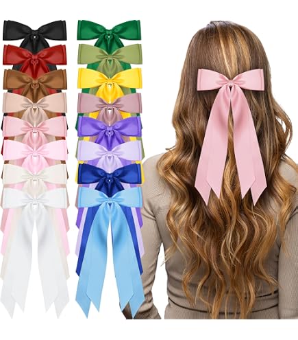 Amazon.com : Mimorou 60 Pcs Silky Satin Hair Bows for Girls  display picture 1