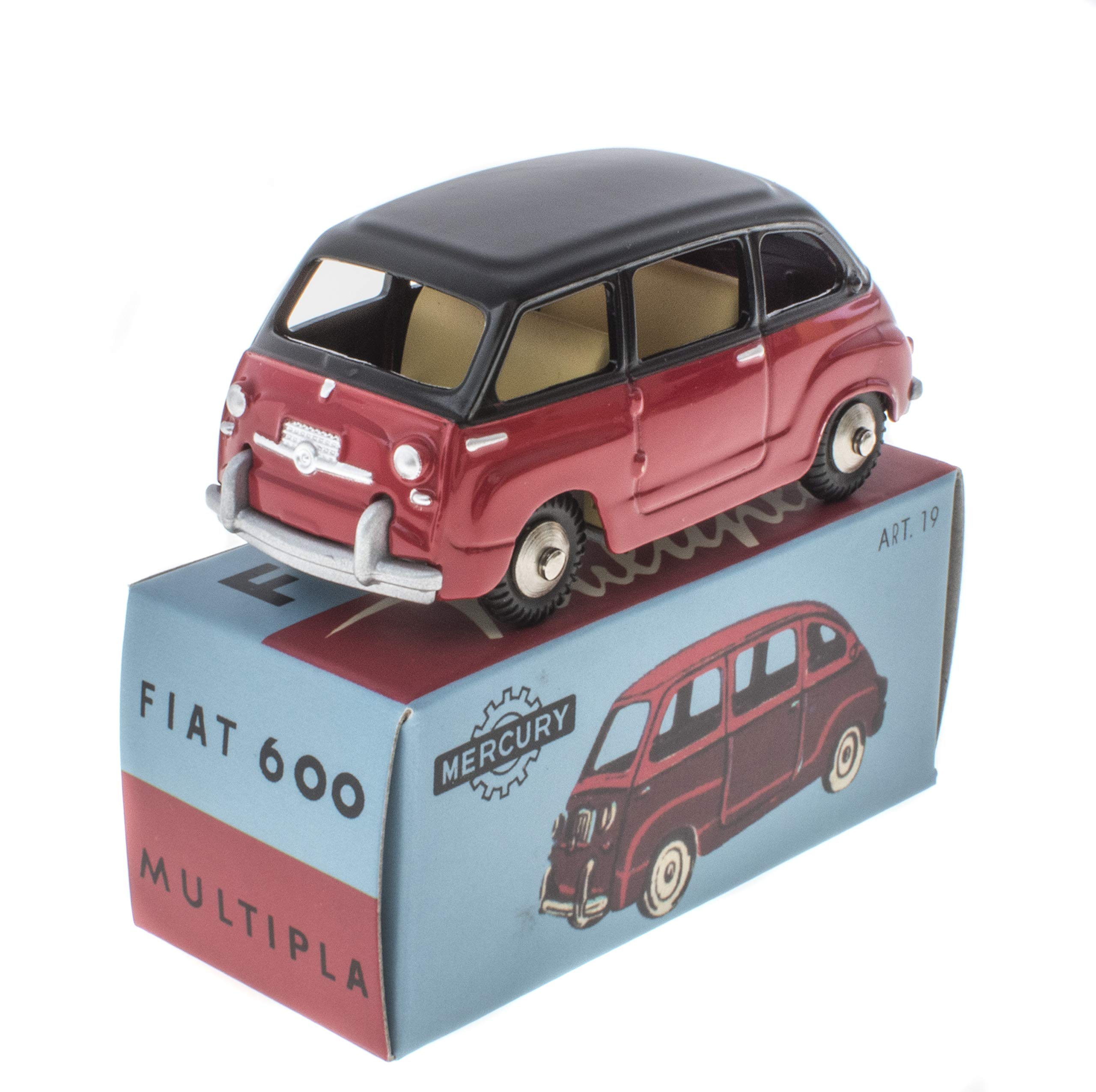 OPO 10 - Car 1/48 Mercury collection by Hachette: FIAT 600 Multipla bicolor (MY002)