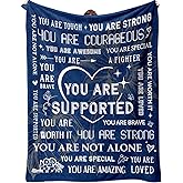 Ueedklaayy Cancer Care Gifts for Women, Men, Get Well Gifts for Women After Surgery, Thinking of You Gifts for Women, Inspirational Feel Better Gifts for Woman, Hug Blanket 60"x50"