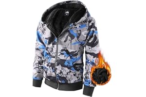 LAIWANG Boy's Zip Up Hoodie Heavyweight Winter Sweatshirt Fleece Sherpa Lined Warm Jacket