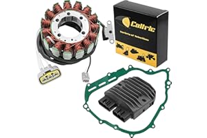 Caltric Stator and Regulator Rectifier with Gasket Compatible With Yamaha Grizzly 700 Yfm700Fg 4Wd Fi Eps 2007-2015