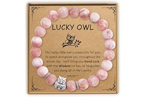 Sereney Christmas Gifts for Girls as Soccer Softball Volleyball Bracelet, Adjustable Pink Beaded Bracelet as Owl Horse Flamingo Gifts for Women Daughter Niece Sister